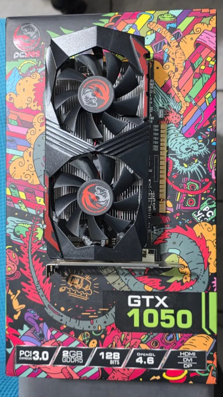 Placa de Video GTX 1050 PC Yes 2GB 128 Bits ( Semi-Nova Com Caixa ) - Foto 4
