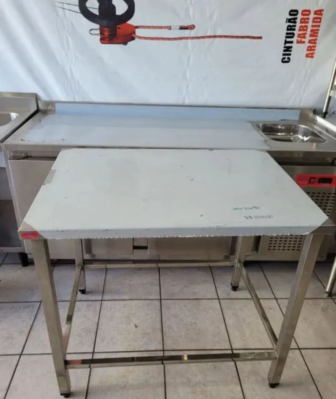 Mesa de Aço Inox para Cozinha - Nova