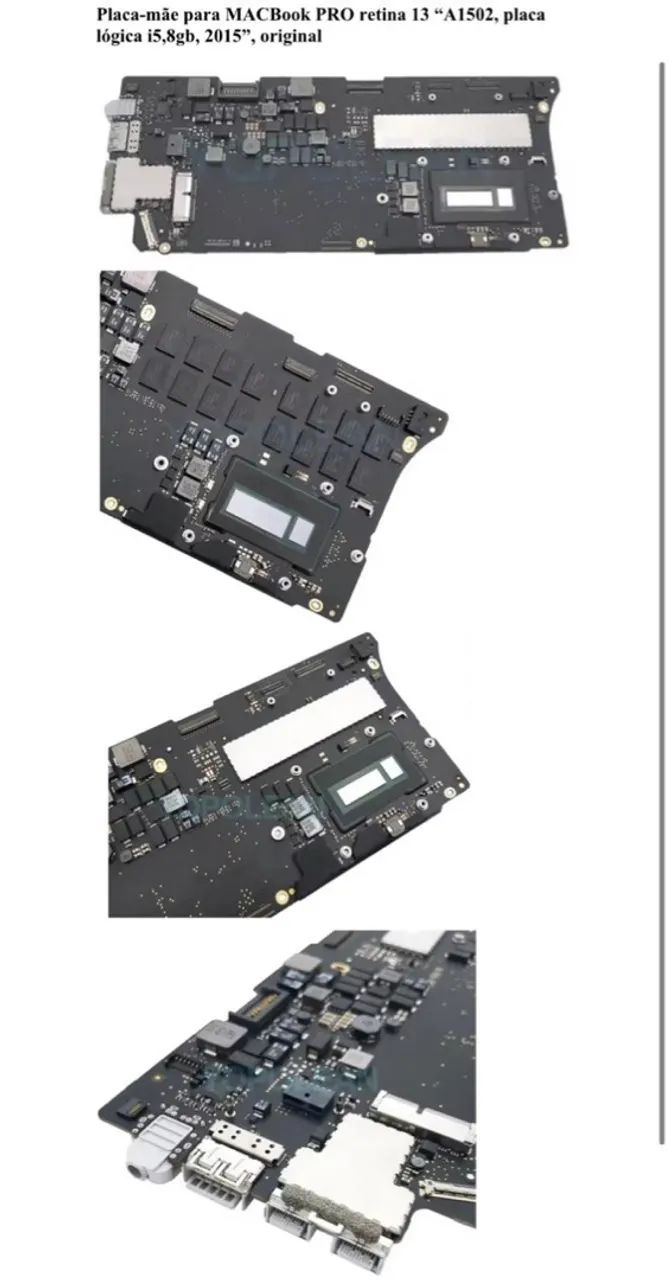 Placa-mãe para MACBook PRO retina 13 ?A1502, placa lógica i5,8gb, 2015?, original   - Foto 4
