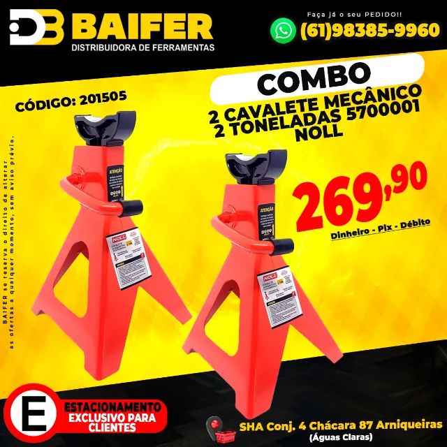 Kit 2 Cavalete Mecânico 2 Toneladas 5700001 Noll