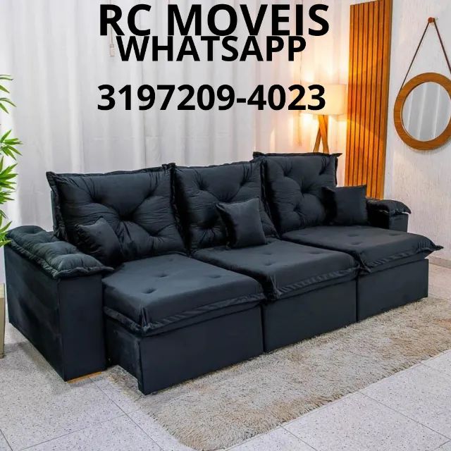 Sofá Retrátil e Reclinável Londres 3 Módulos - Luxo e Conforto