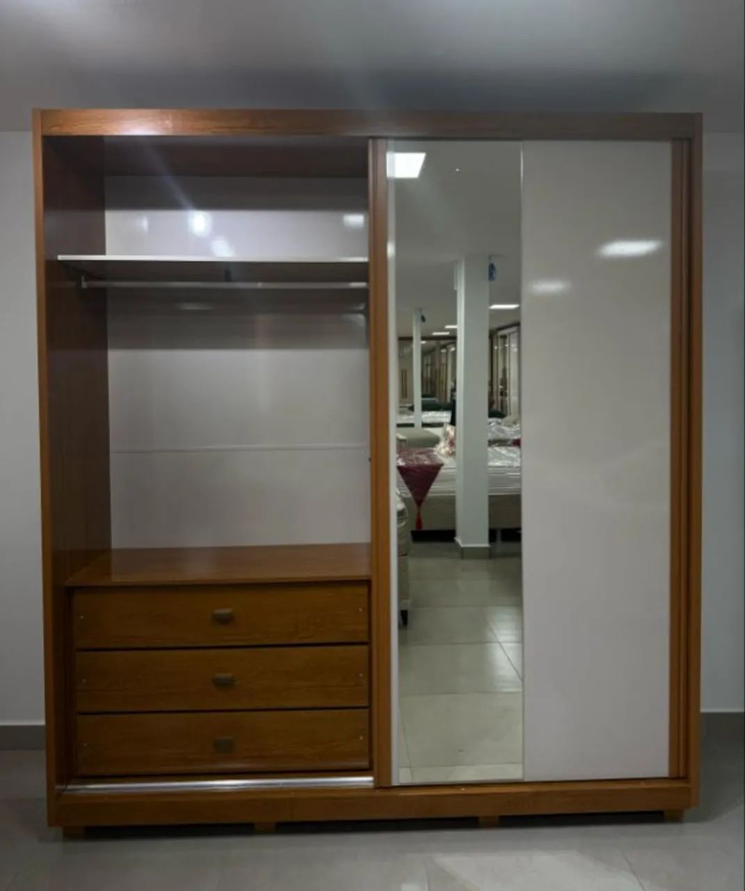 Guarda Roupa 100% MDF 2 Portas 3 Gavetas Novo entregamos - Foto 3