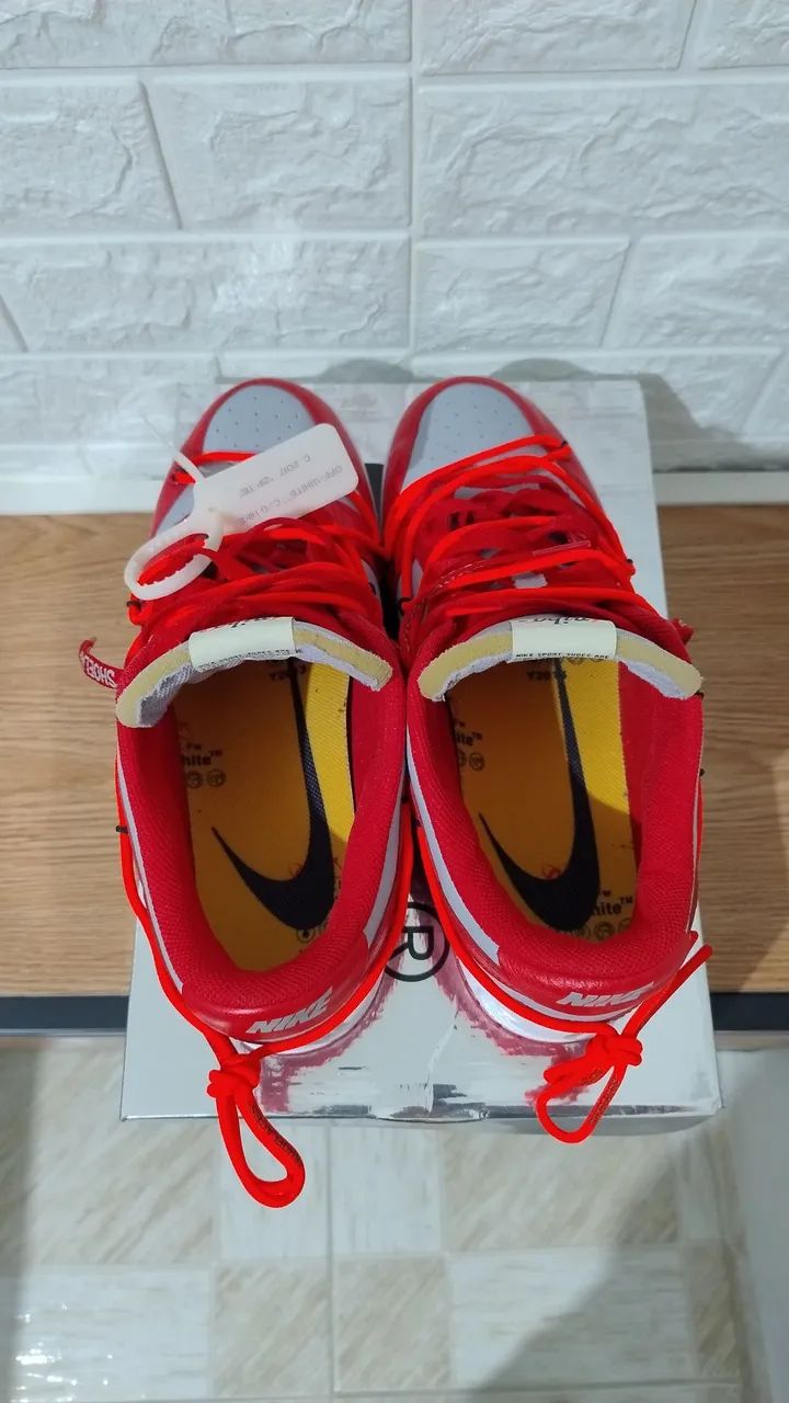 Dunk off-white university red raridade t:41 - Foto 4