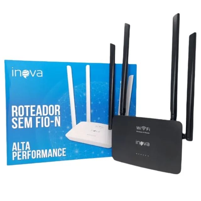 Roteador / repetidor wi-fi, 4 antenas, novo na caixa