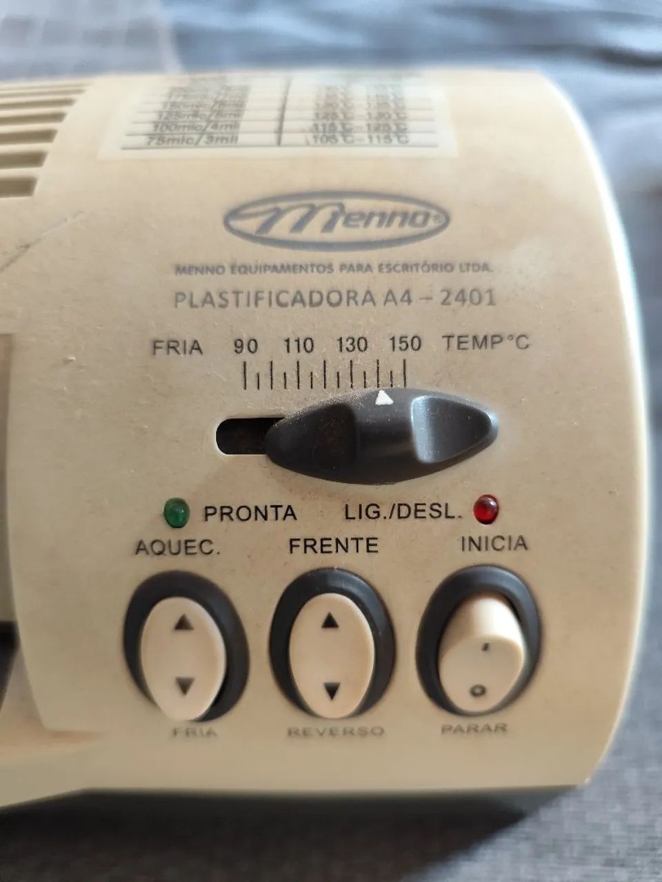 Plastificadora / Laminadora Menno A4 (Mod. 2401) - 127V - Foto 3