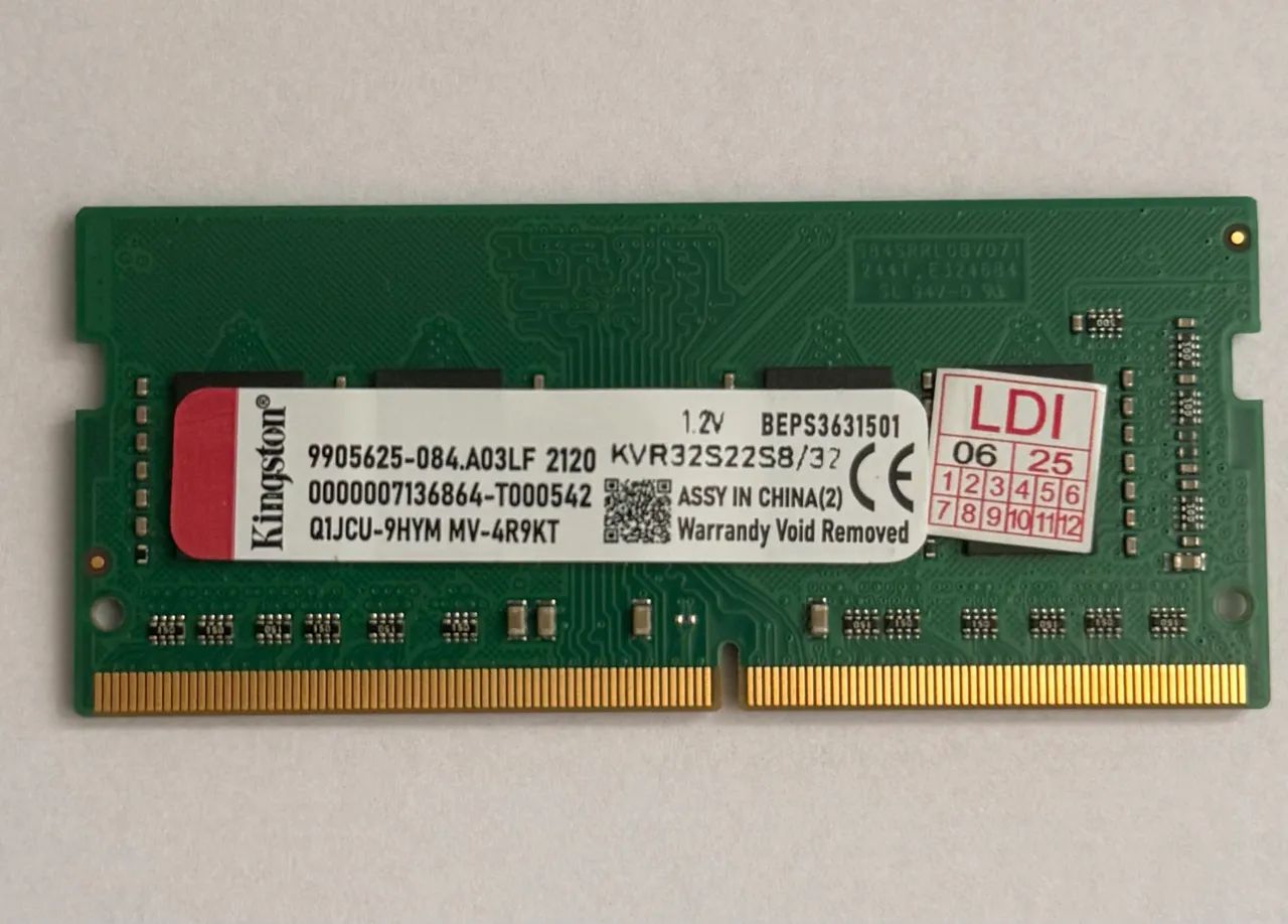 Memória DDR4 32GB Notebook