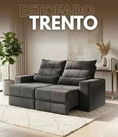 Sofá Retrátil e Reclinável Trento, Assento com Molas (Novo)