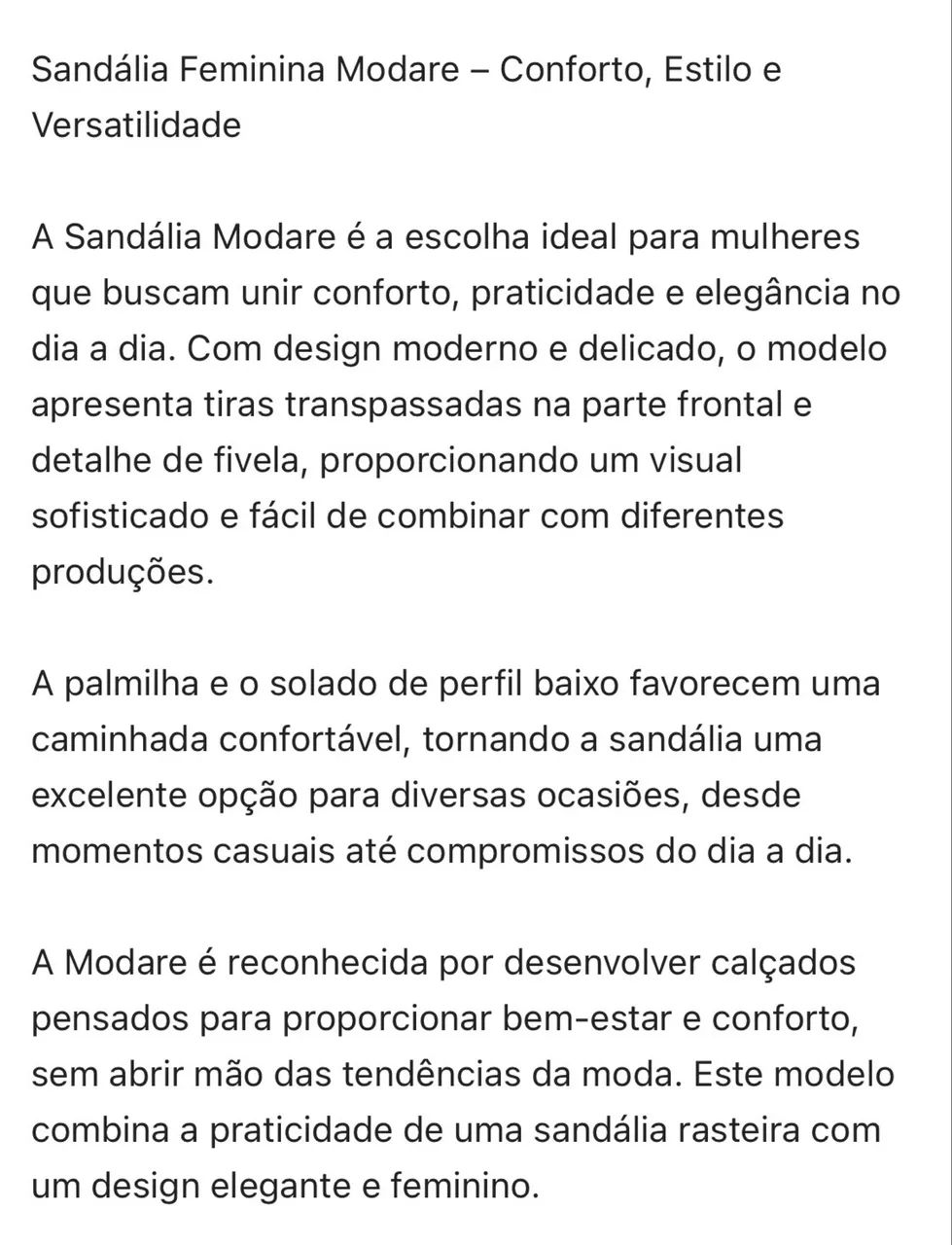 Sandália Modare NOVA R$ 89,90 - Foto 4