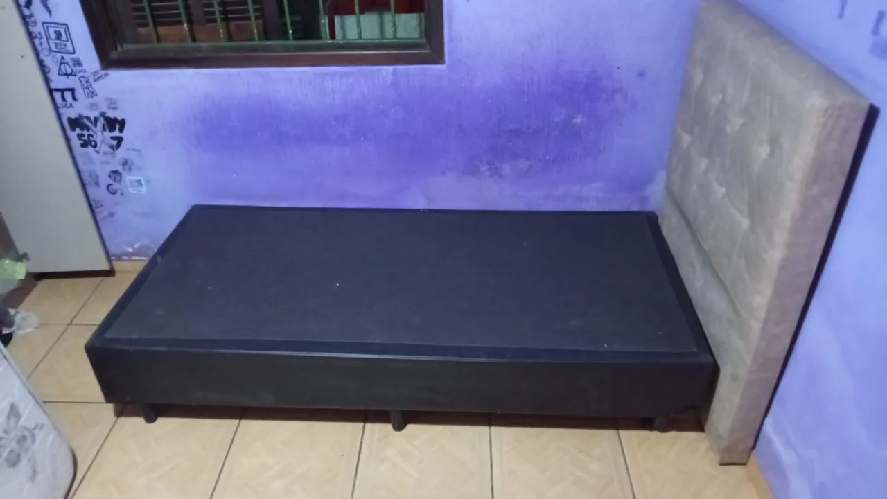 Cama Box Solteiro Completa com Cabeceira e Colchão - Foto 2