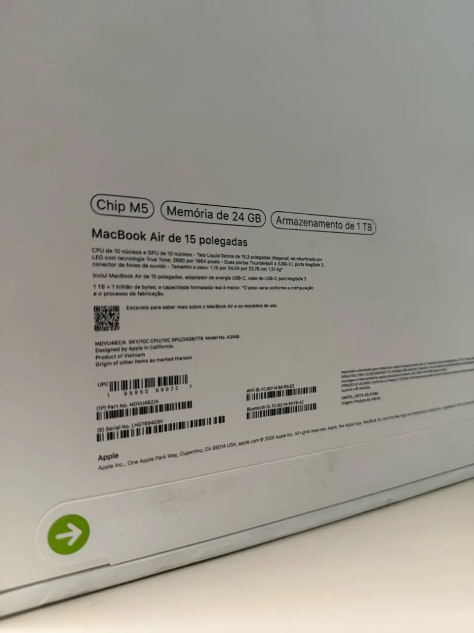 MacBook Air 15 polegadas Chip M5 24GB 1 TB - Foto 4