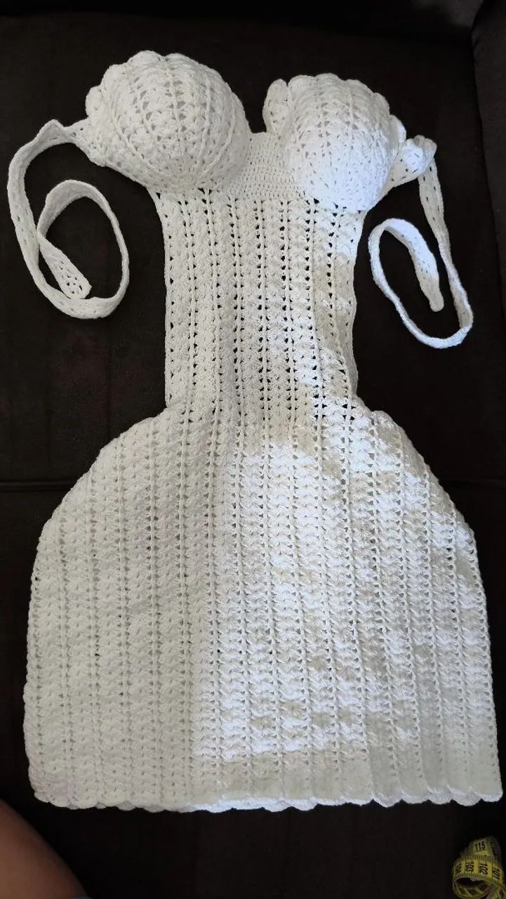 Vestido crochê sereia 