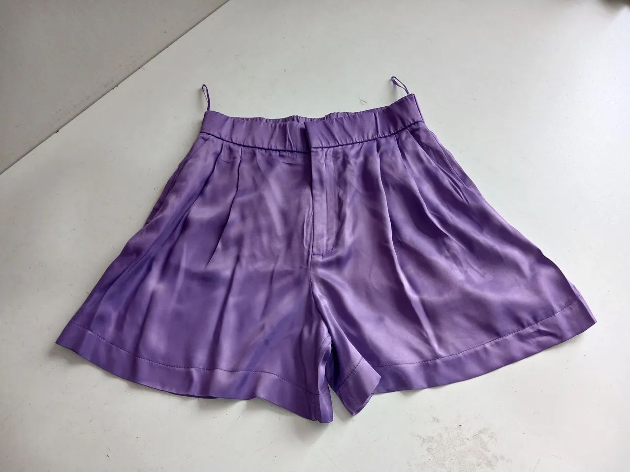 Short roxo da Zara cetim T.36 - Foto 2