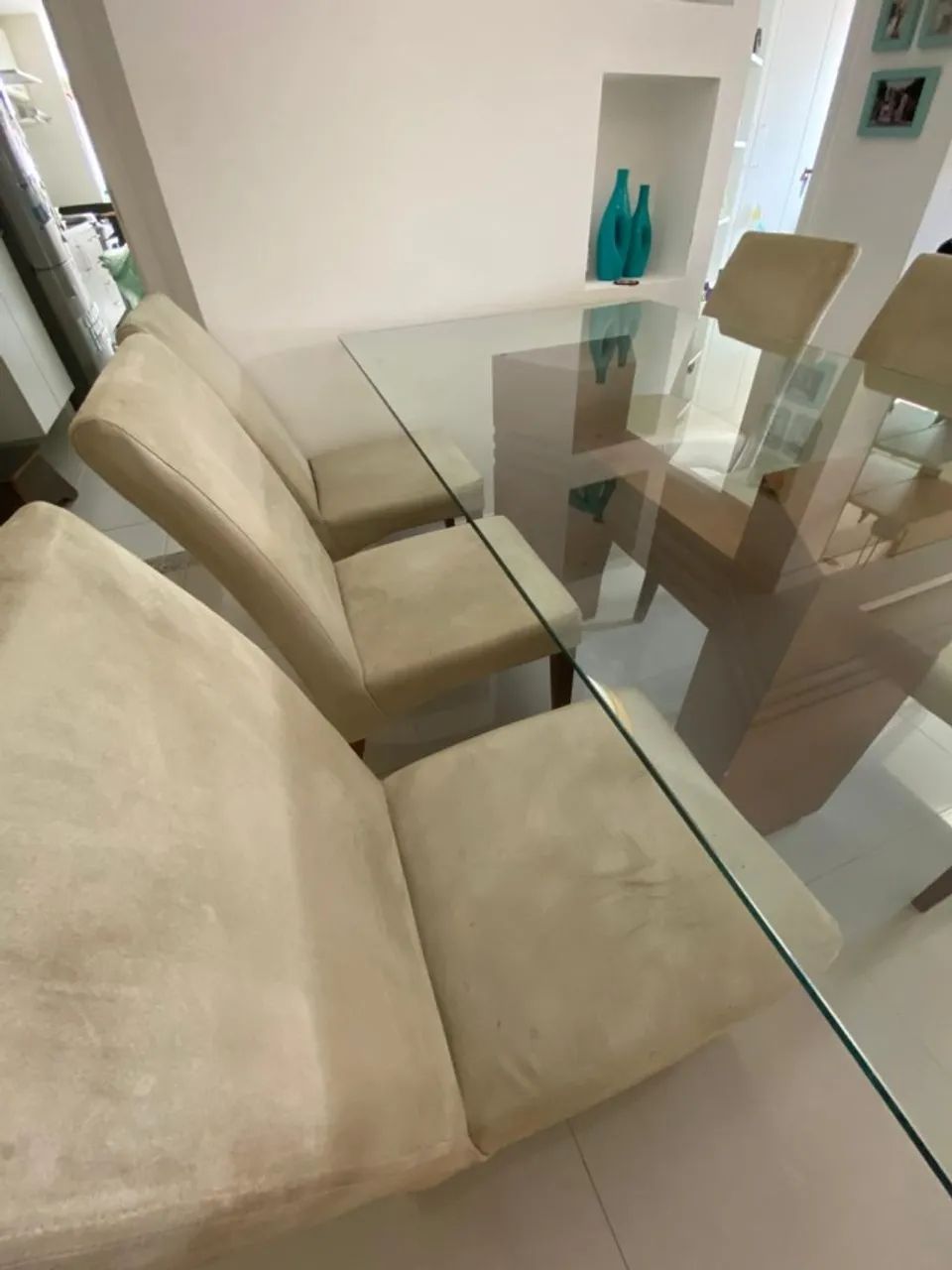 Mesa de jantar rentangular vidro 1,80 m x 1,0 m - Foto 2