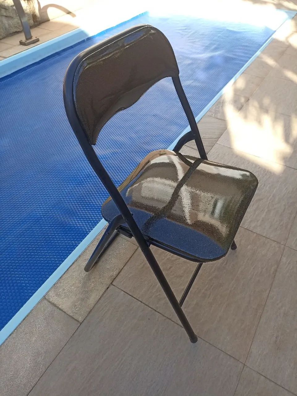 Cadeiras dobráveis em aço com estofado  - Foto 5