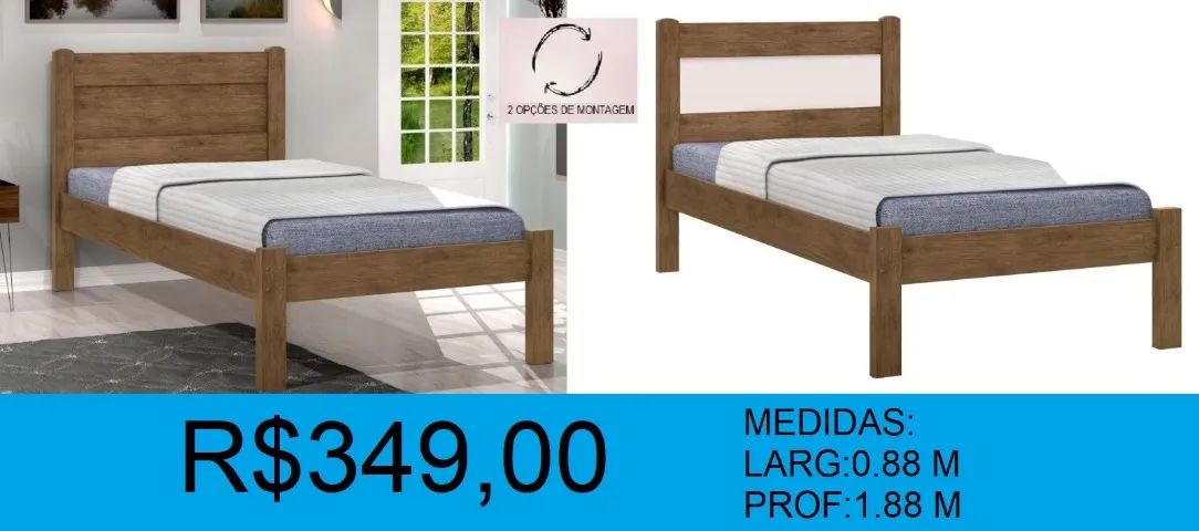 Cama de solteiro reposição de alta qualidade - a pronta entrega  - Foto 2