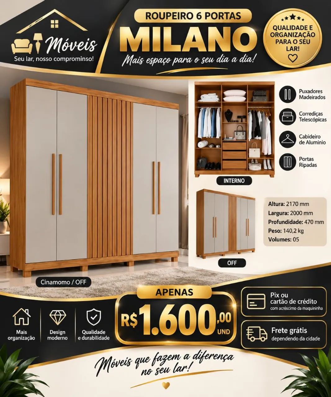 Guarda roupa de casal 