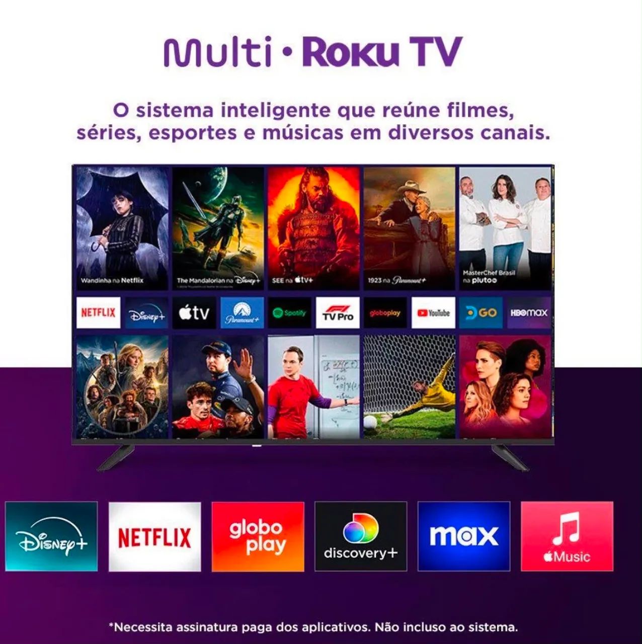  TV 43? MULTILASER ROKU SMART FULL HD - Foto 4