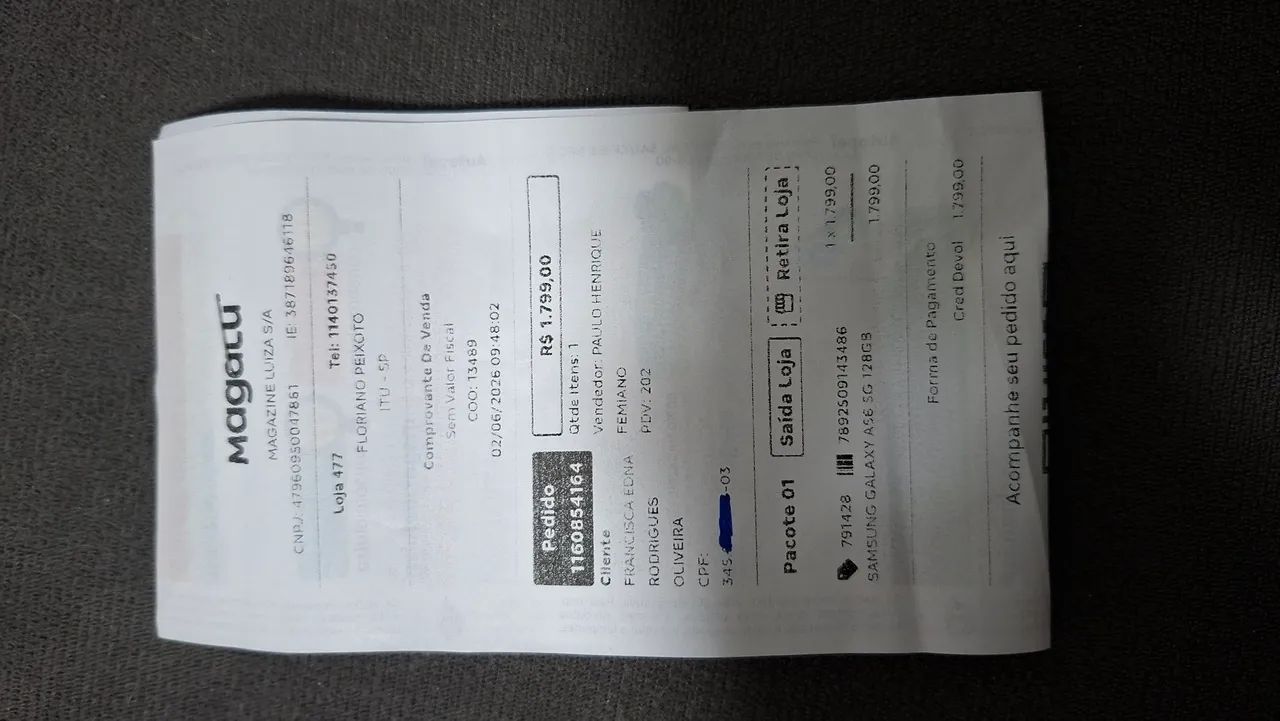 A56 128gb NA CAIXA COM NOTA - Foto 3