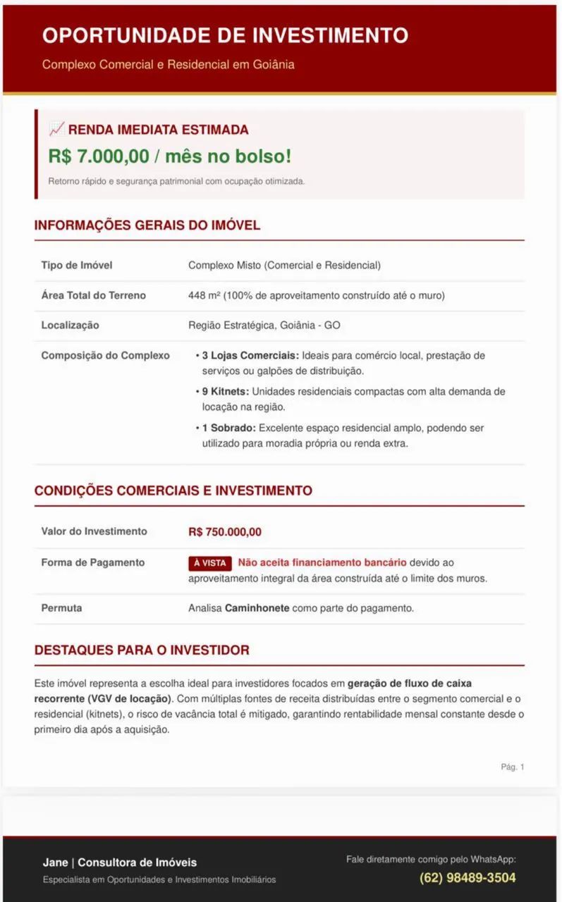 Oportunidade de Investimento 