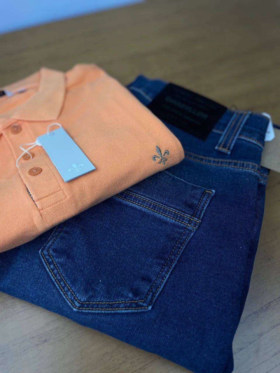 Kit polo + calça jeans 