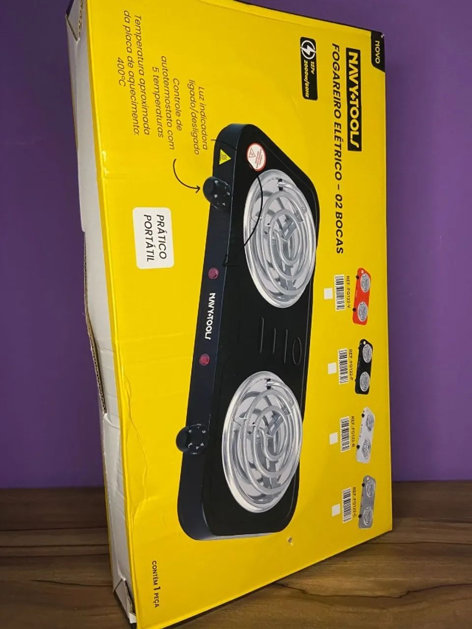 FOGAO ELETRICO 2 BOCAS 127V 2000W - Foto 3