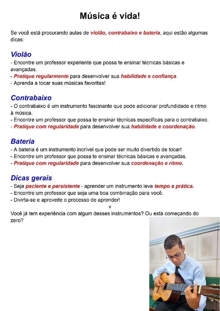Violão, Contrabaixo e Bateria  - Foto 3