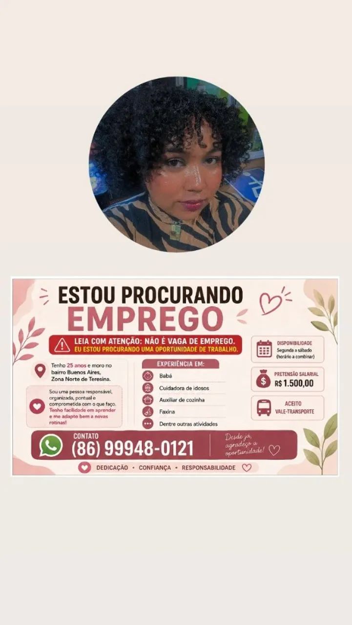 Disponível para trabalhar 