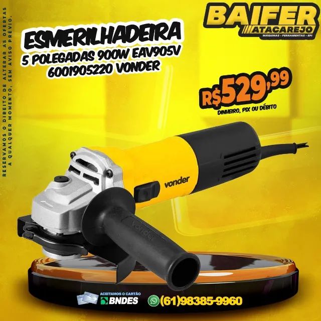 Esmerilhadeira 5 Polegadas 900w EAV905v 6001905220 Vonder