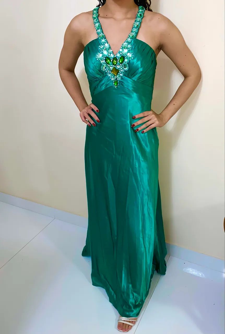 Vestido verde de pedras  - Foto 2