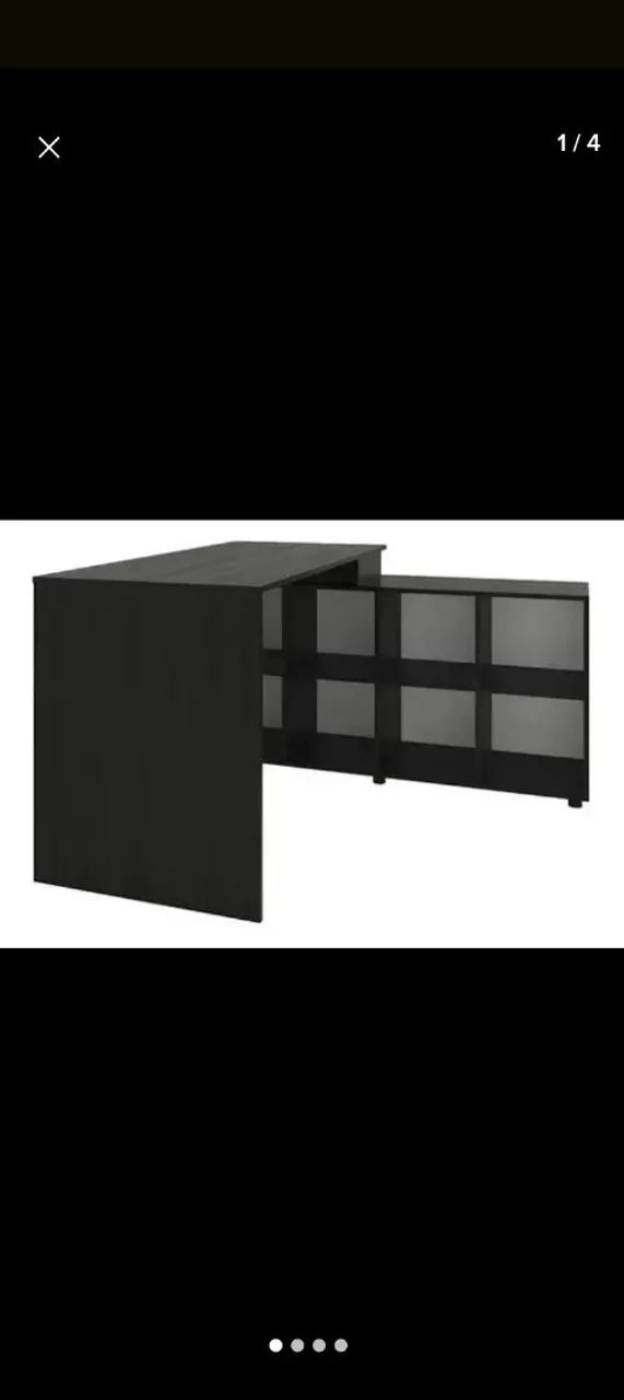 Mesa de escritório preta - Foto 2