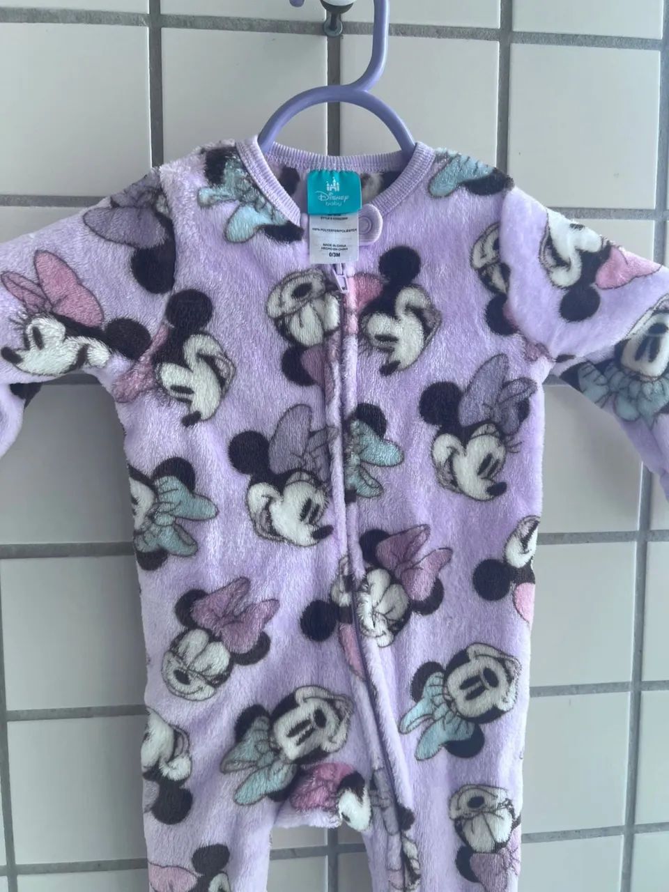 Macacão Disney original  inverno 0-3 meses 
