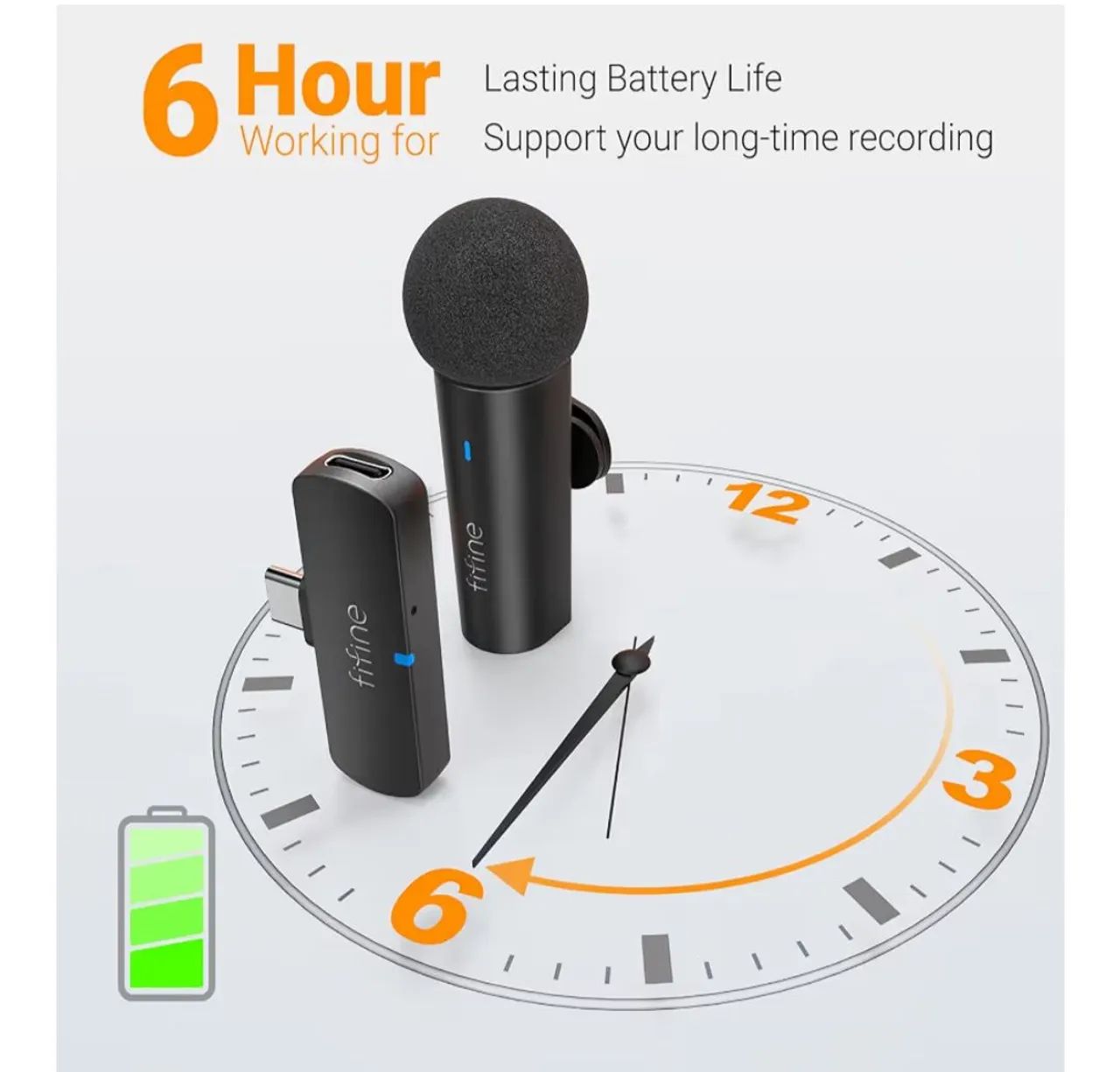 Microfone de Lapela FIFINE USB-C M6 - Foto 5
