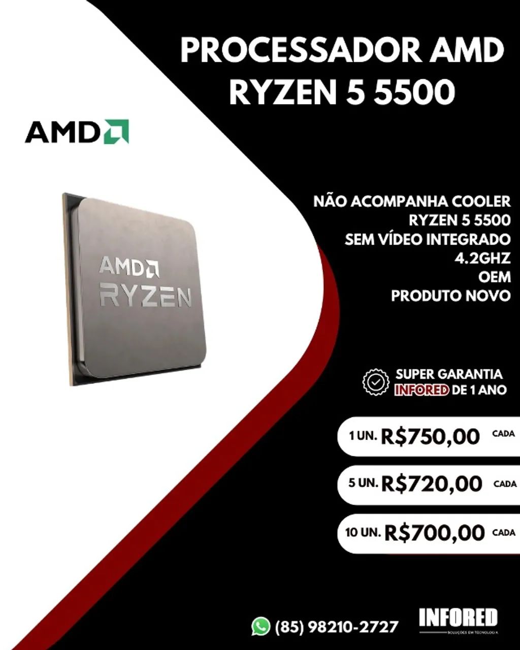 Processador AMD Ryzen 5 5500