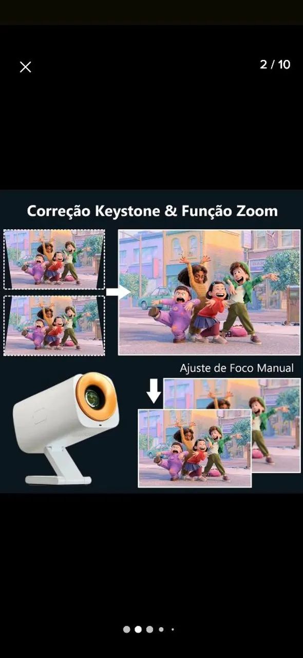 Mini Projetor 1080p full HD Android 13 smart wifi6 Led Projector - Foto 6