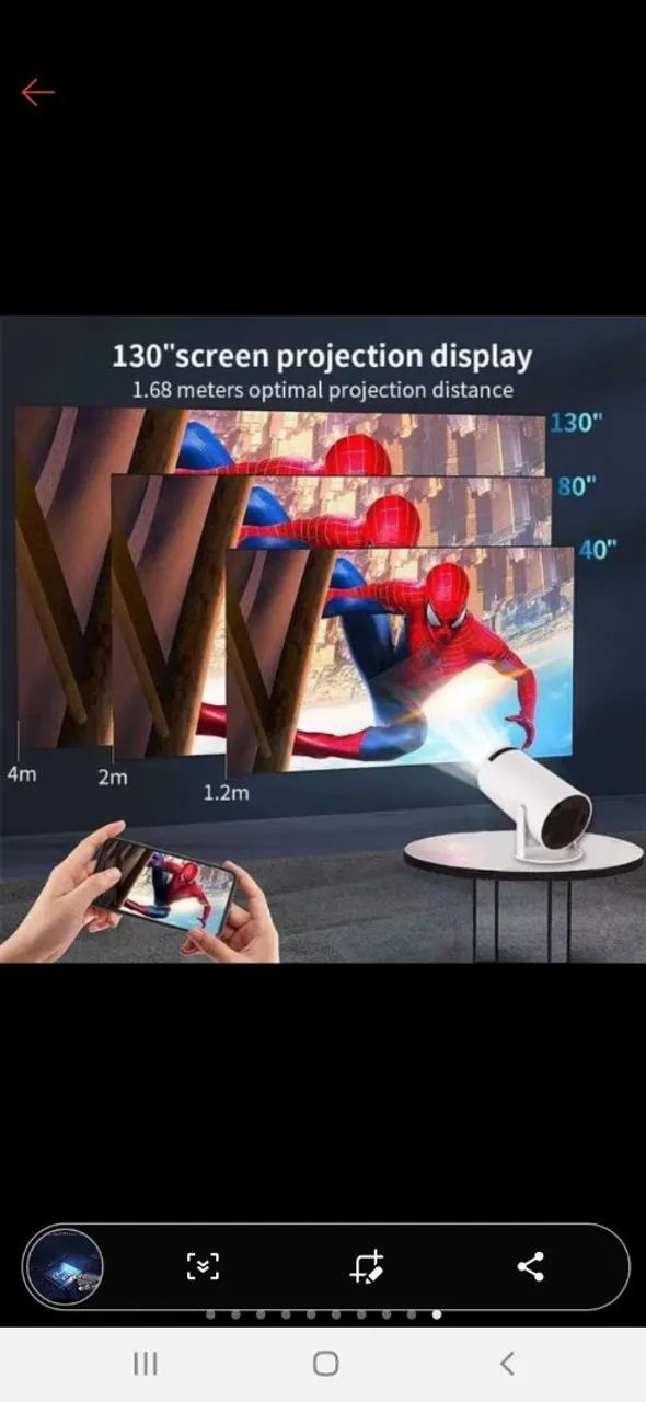 Projetor 4K HD 150 Polegadas Celular, Xbox, PS, Pc, Wifi HY300 Pro Magcubic - Foto 5