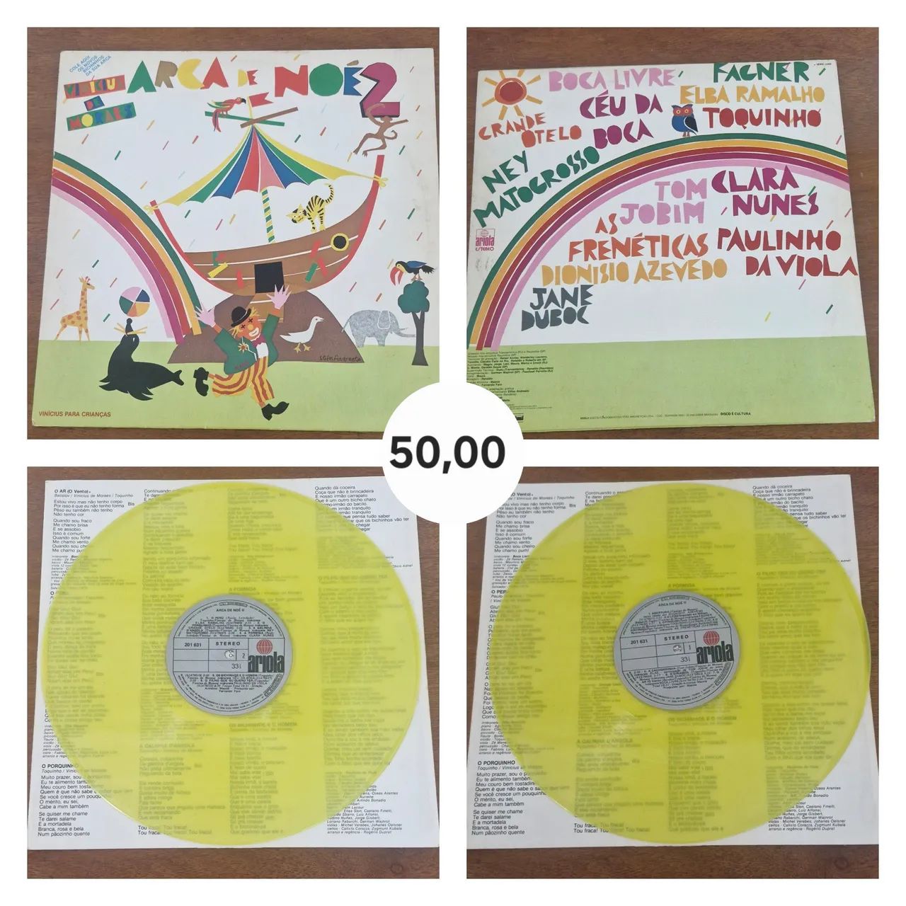 Vendo 2 vinis A Arca de Noé 2 de Vinícius de Moraes