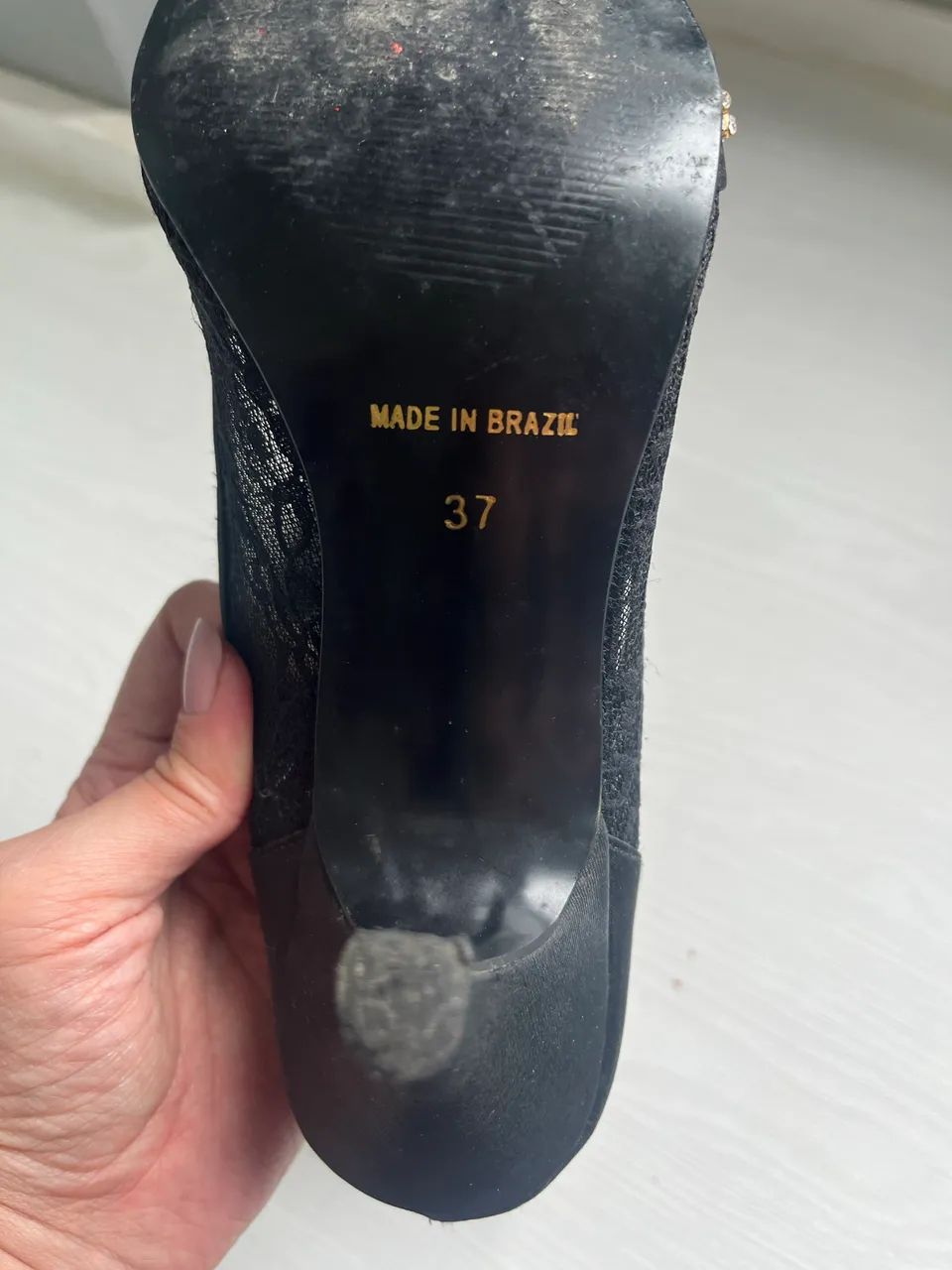 Sapato preto de Renda  - Foto 4
