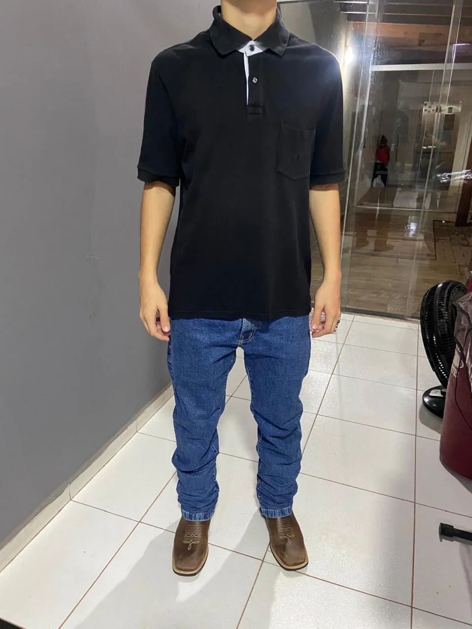 Camisa polo preta brooksfield - Foto 2