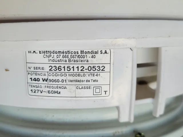 Motor Ventilador Teto Mondial Maxi Air Plafon Soquetes Vte01 127 volts branco - Foto 2