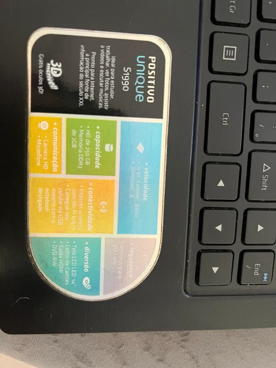 Notebook Positivo Unique S1990 - 14" | 2GB RAM | 250GB HD - Foto 3