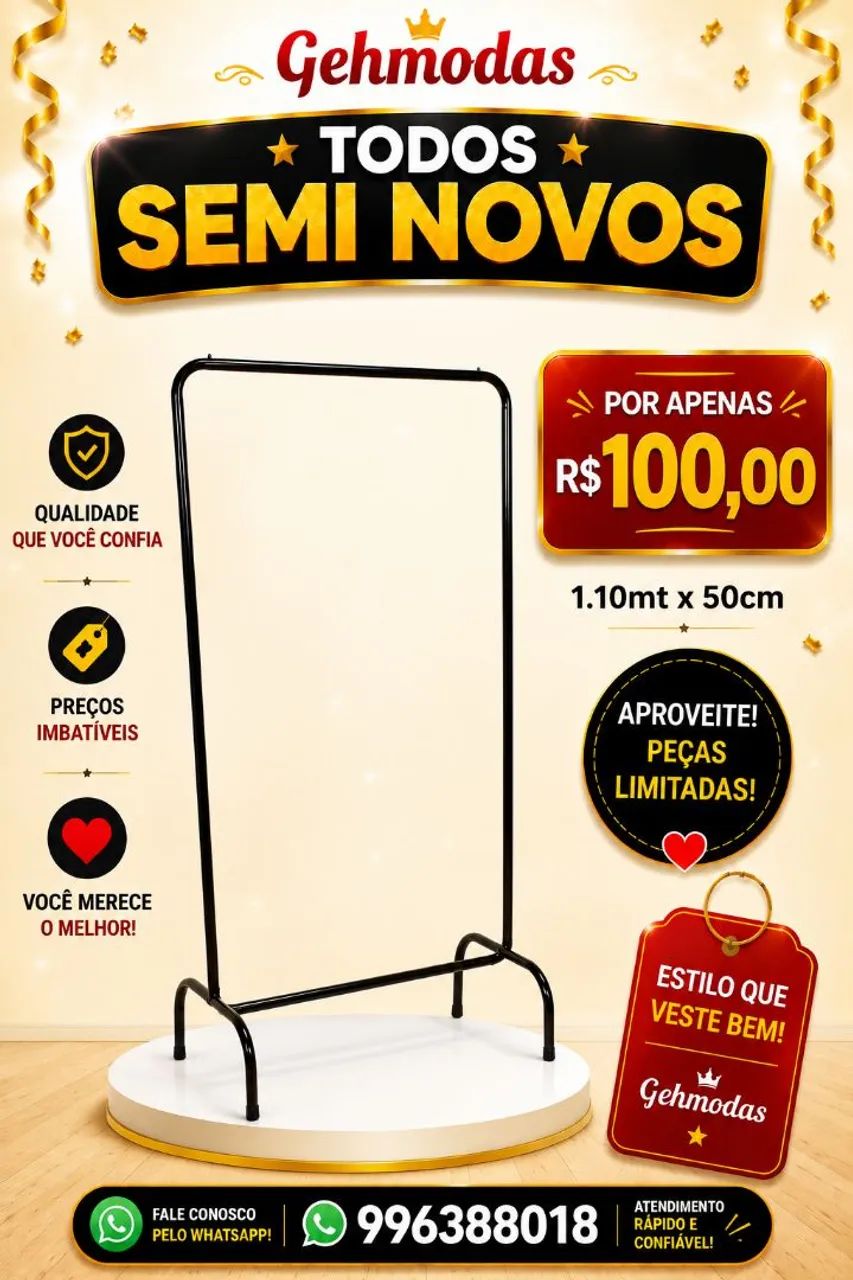 Equipamentos para loja de roupas 