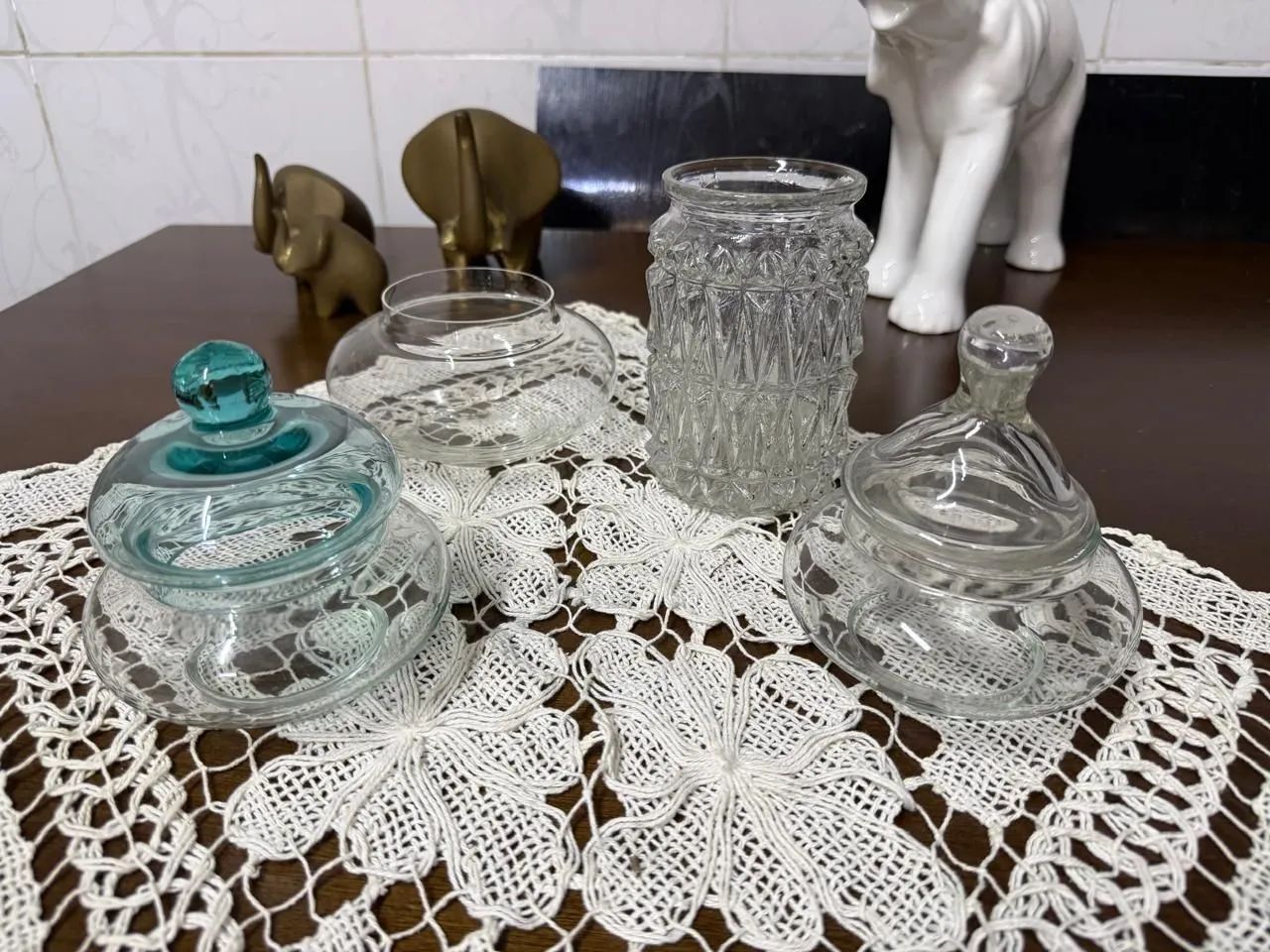 Kit de pote e Bombonieri em vidro 