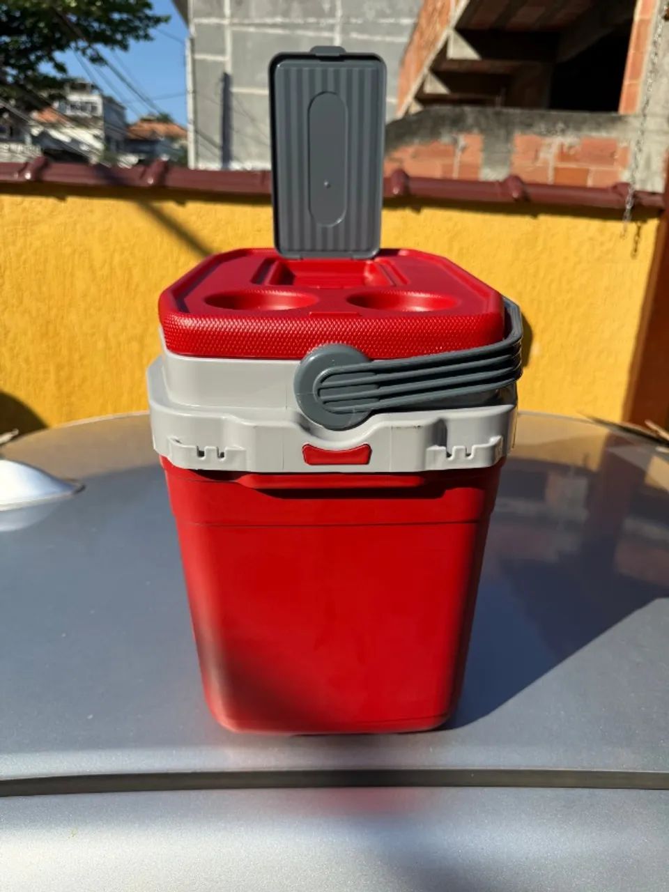 Caixa Térmica Cooler Termolar SUV 20L Cinza/Vermelho (Nova) - Foto 4