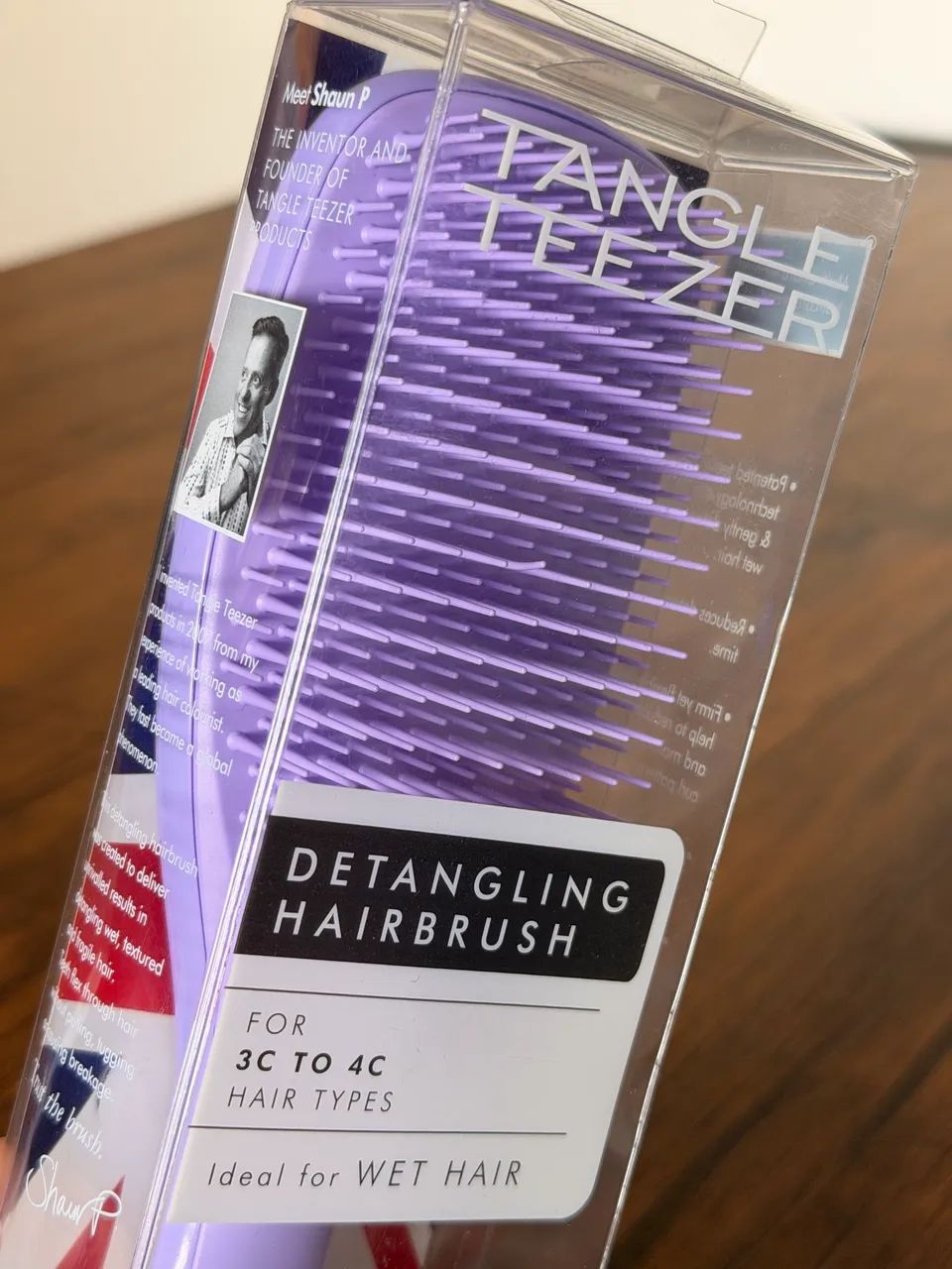 escova tangle teezer naturally curly roxa - Foto 5
