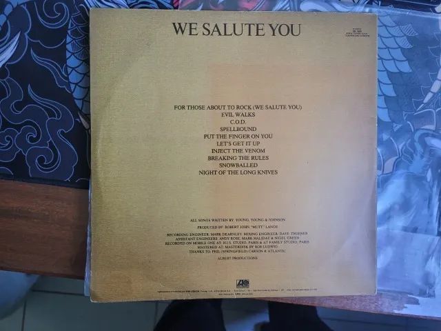 Disco de Vinil AC/DC - For Those About To Rock - LP Atlantic - Foto 3