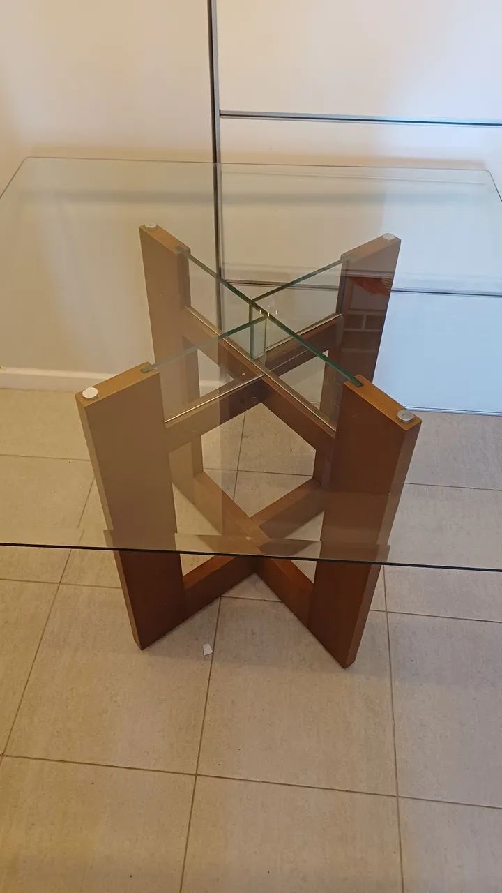 Mesa de vidro 1,10 X 1,10 - Foto 3