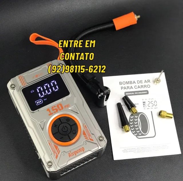 Bomba De Pneu Automatica Eletrica - Entrega das 9 até 22hrs