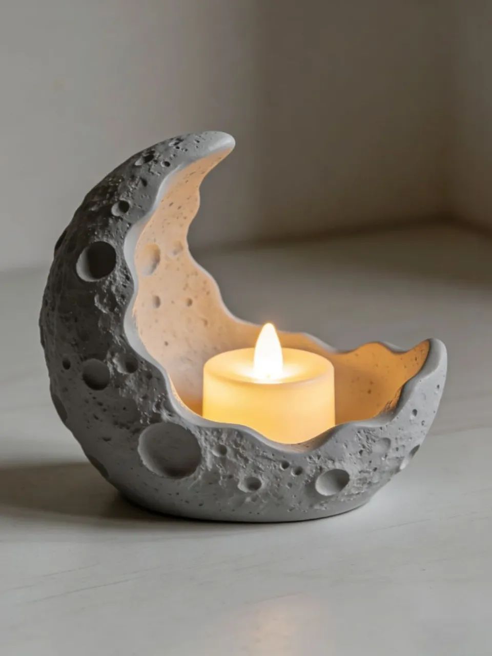 Castiçal em forma de lua para velas de led - Foto 3