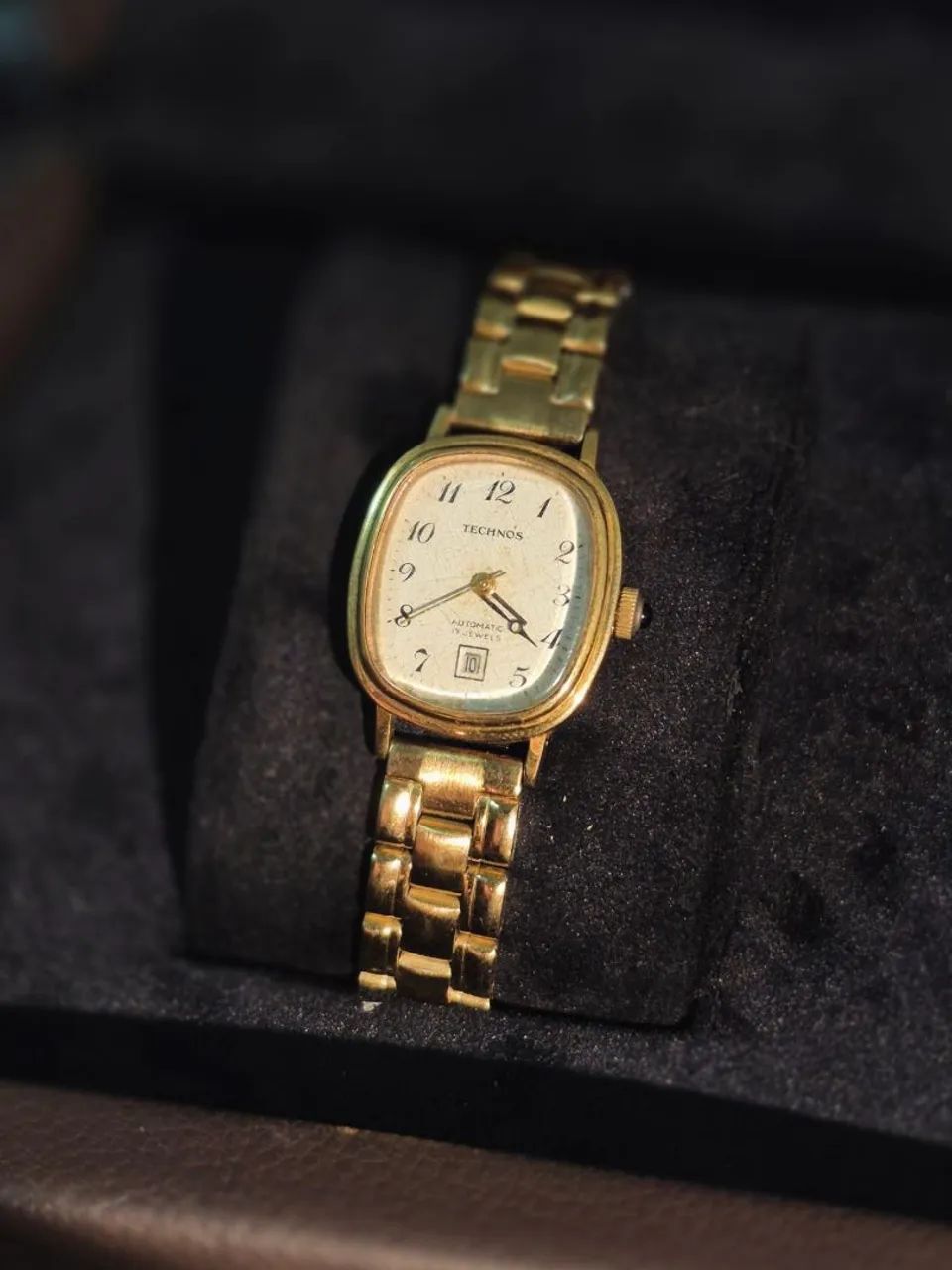 TECHNOS | SWISS MADE | AUTOMATIC DATE | FULL GOLD PLATED - Foto 4