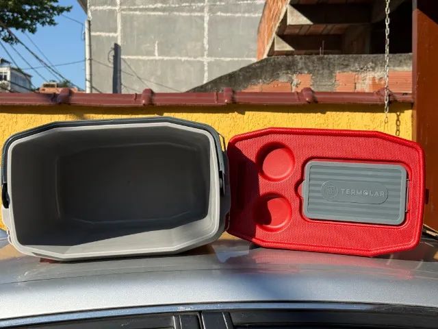Caixa Térmica Cooler Termolar SUV 20L Cinza/Vermelho (Nova)